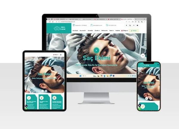 Saç Ekimi ve Estetik Merkezi Web Sitesi Paketi – Ahenk