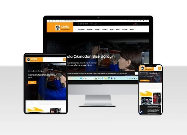 Yedek Parça & Oto Tamir veya Bakım Web Sitesi