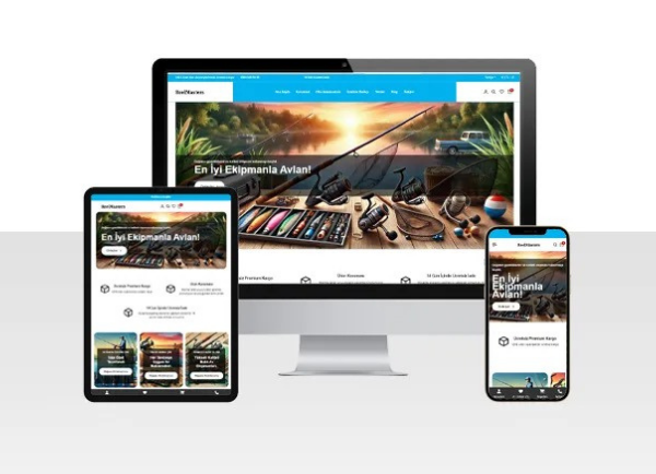 E-Ticaret Av Malzemeleri Satışı Web Sitesi Paketi – Mavi