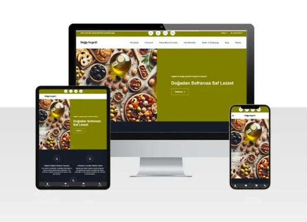 E-Ticaret Doğal Ürünler Satışı Web Sitesi Paketi – Oil