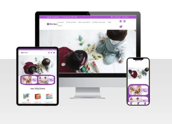 E-Ticaret Bebek Ürünleri ve Oyuncak Satışı Web Sitesi – Purple
